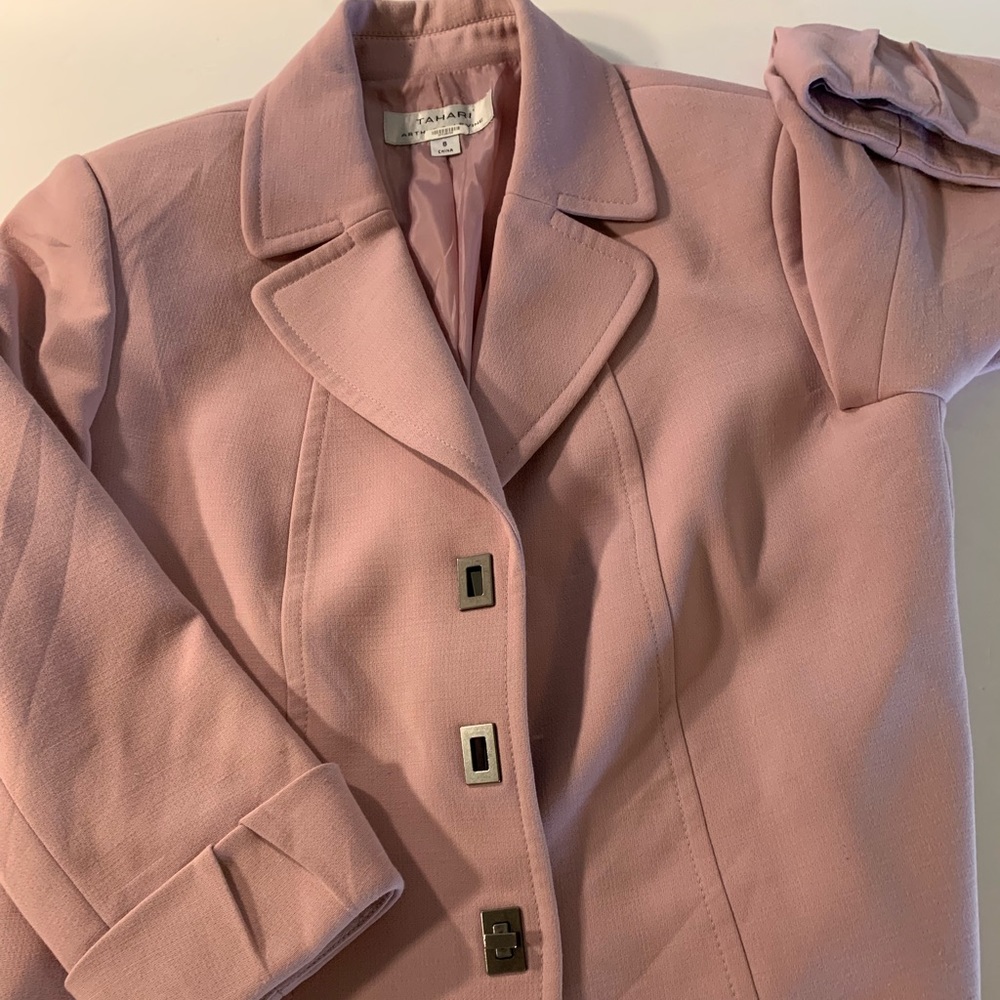 Tahari Women's Blazer Jacket Size 8 Mauve